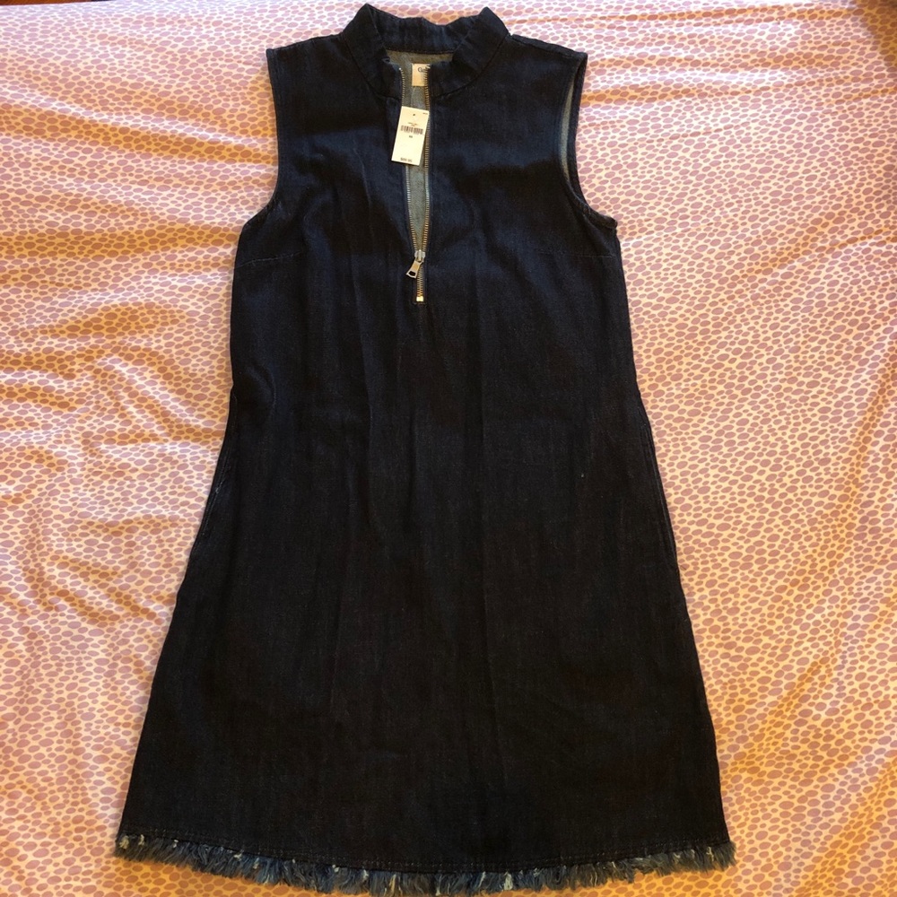 NWT Gap denim zip dress size xs